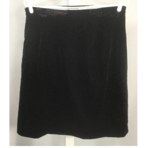 Vintage Black Velvet Skirt - Picture 1 of 5